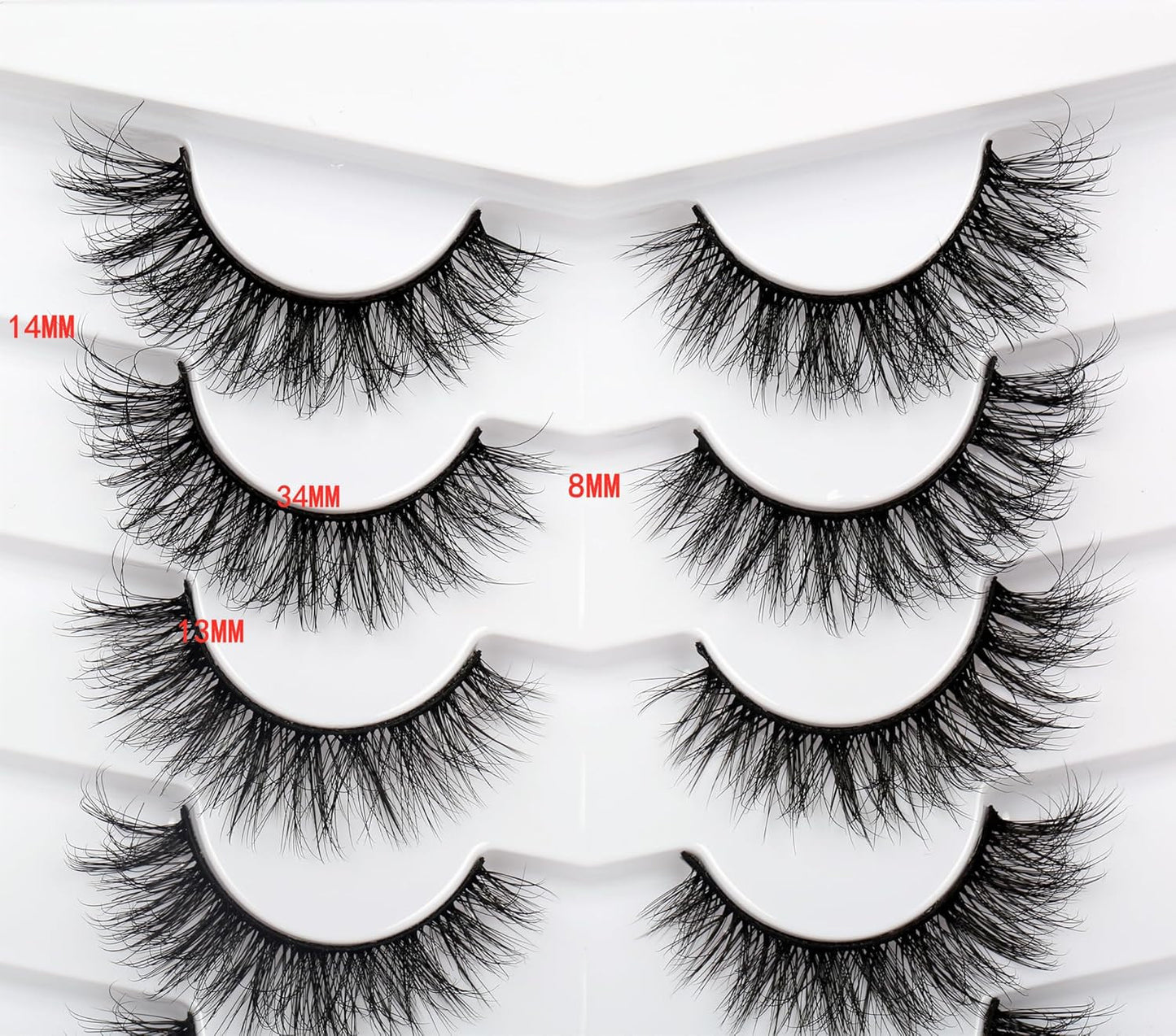 Natural False Eyelashes Cat Eye Look Wispy Clusters 8D Volume Fake Eyelashes Fau