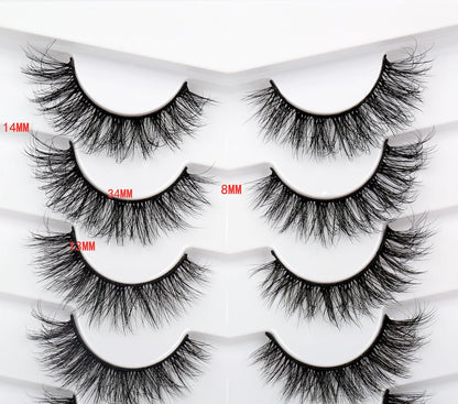 Natural False Eyelashes Cat Eye Look Wispy Clusters 8D Volume Fake Eyelashes Fau