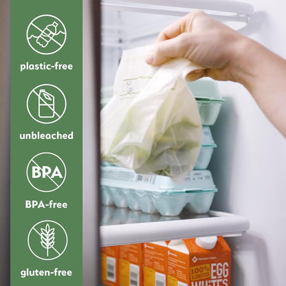 100% Compostable Food Storage Bags [Snack 300 Pack] Eco-Friendly Freezer Bags, R