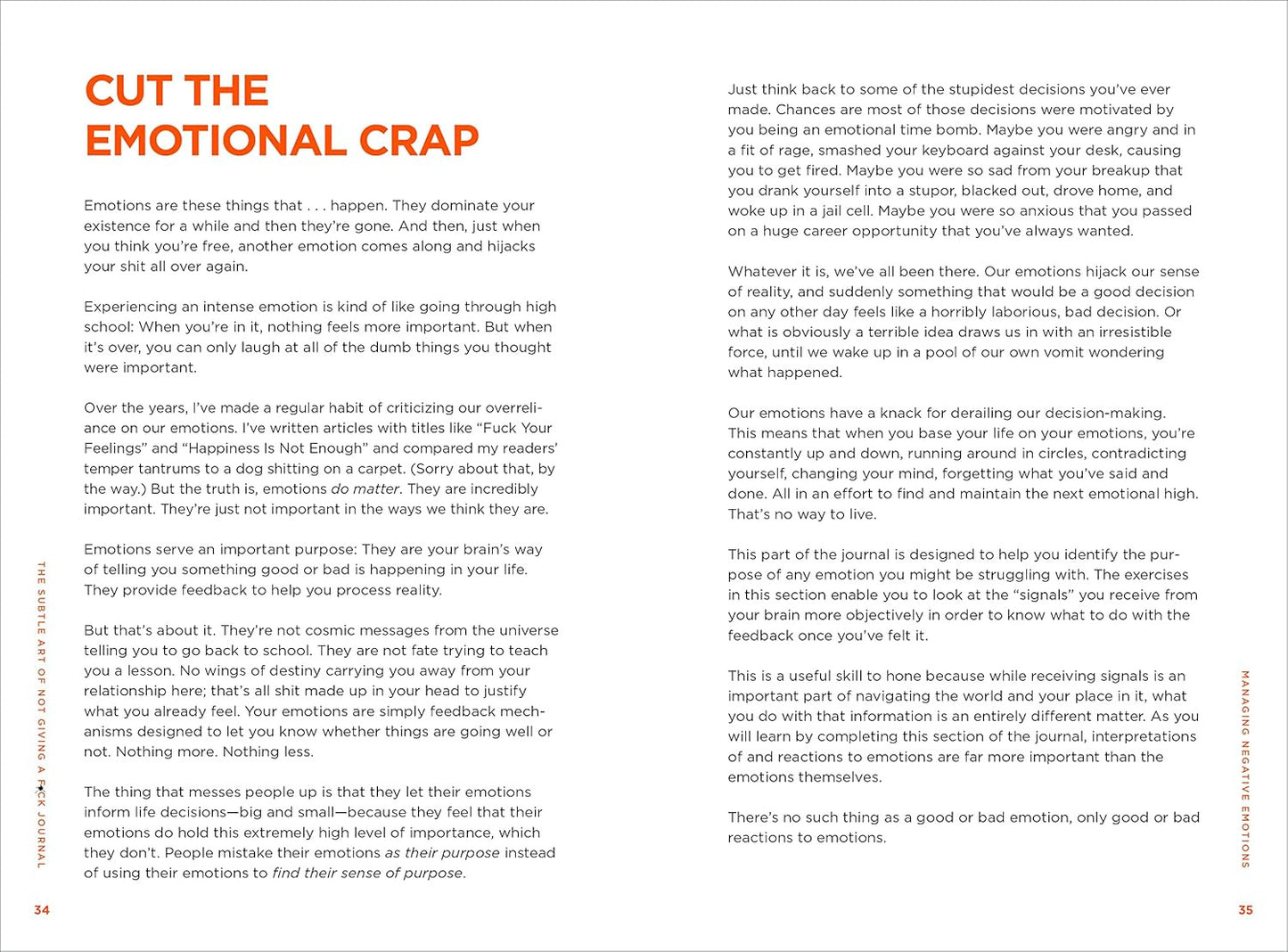 The Subtle Art of Not Giving a F*Ck Journal