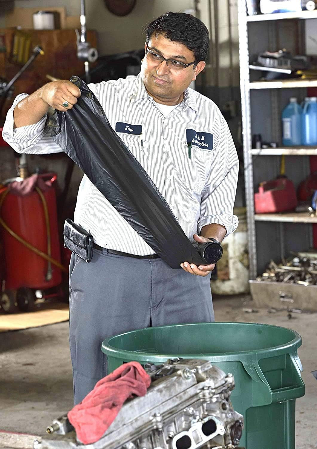 20-30 Gallon Trash Bags - (100 Count) 1.1 MIL (Equiv) Low Density Plastic Garbag