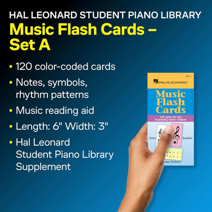 Music Flash Cards Set a | Color-Coded Piano Theory Flashcards for Kids and Begin