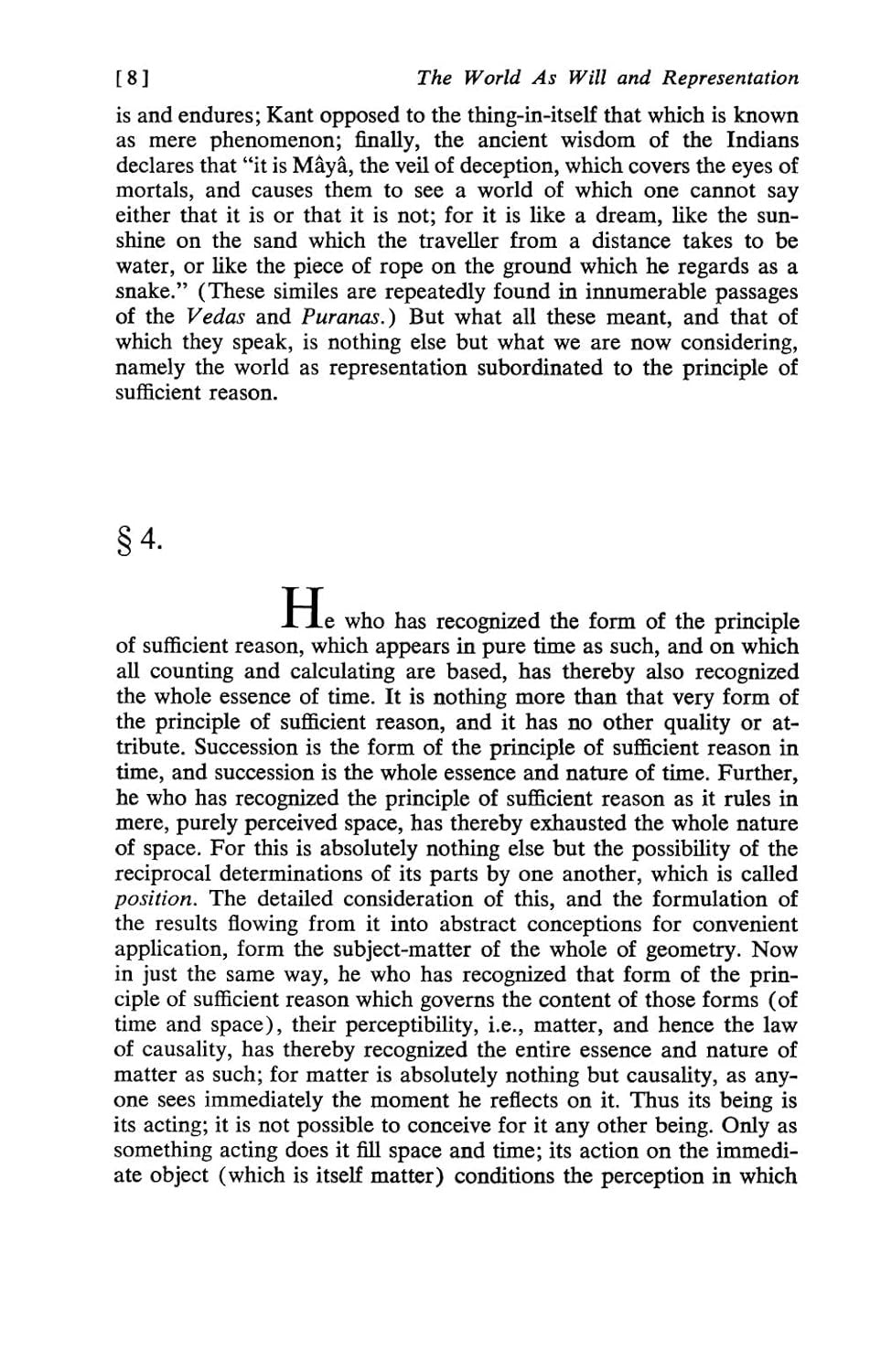 The World as Will and Representation, Vol. 1