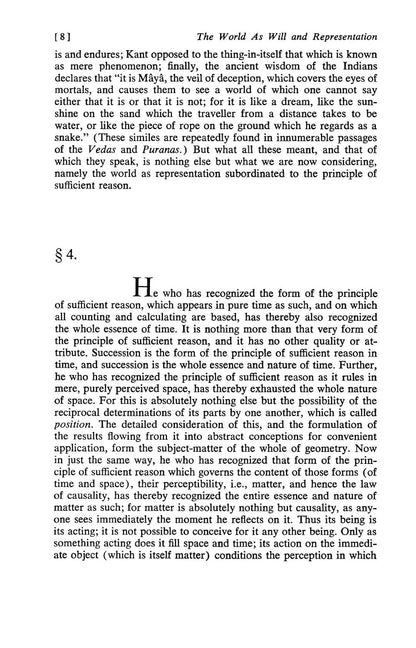 The World as Will and Representation, Vol. 1