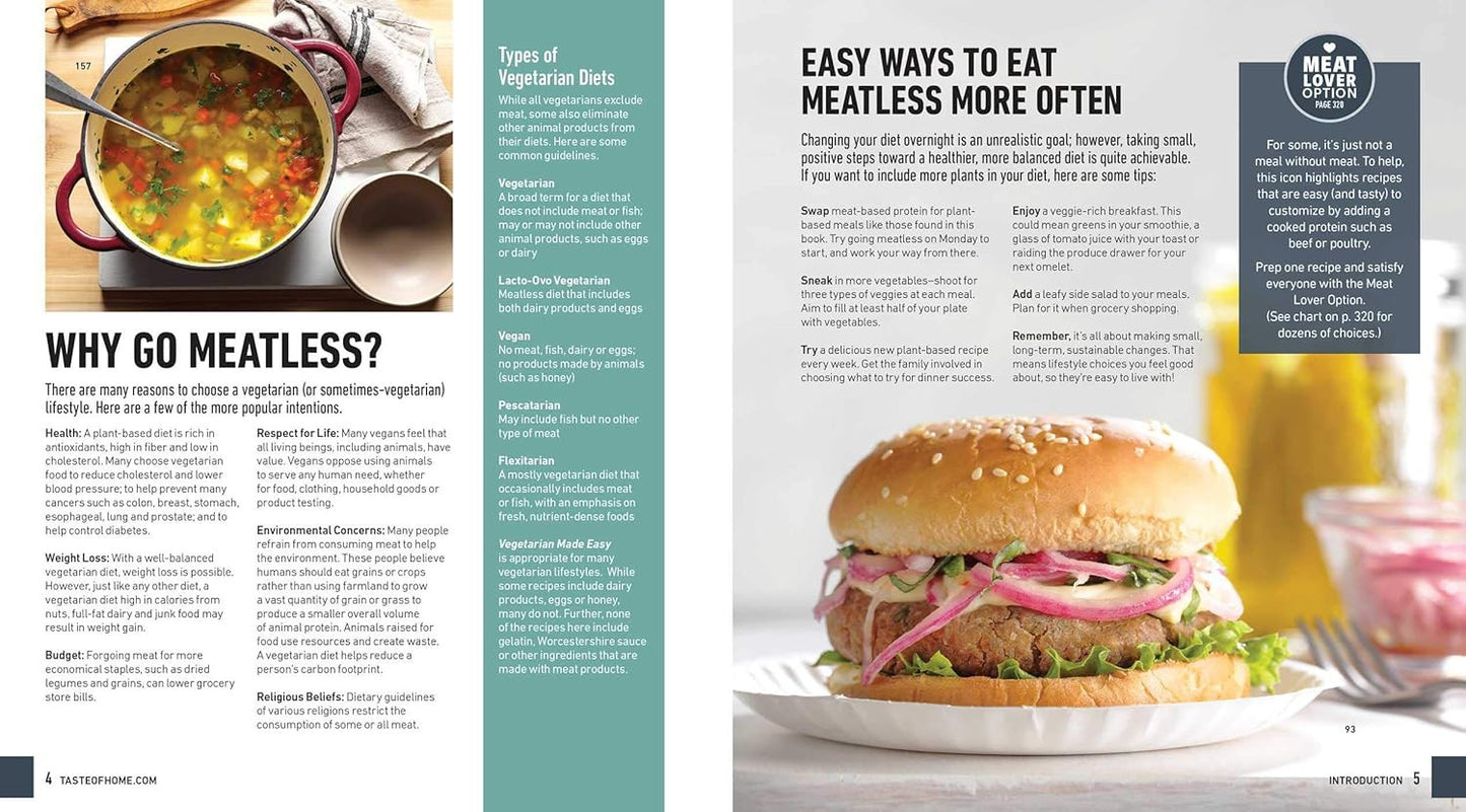 Taste of Home Vegetarian Made Easy: 335 Delicious Meatless Recipes with Tips for