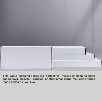 7X5X1.5 Inch White Shipping Boxes 50 Pack, Small Corrugated Cardboard Mailer Box