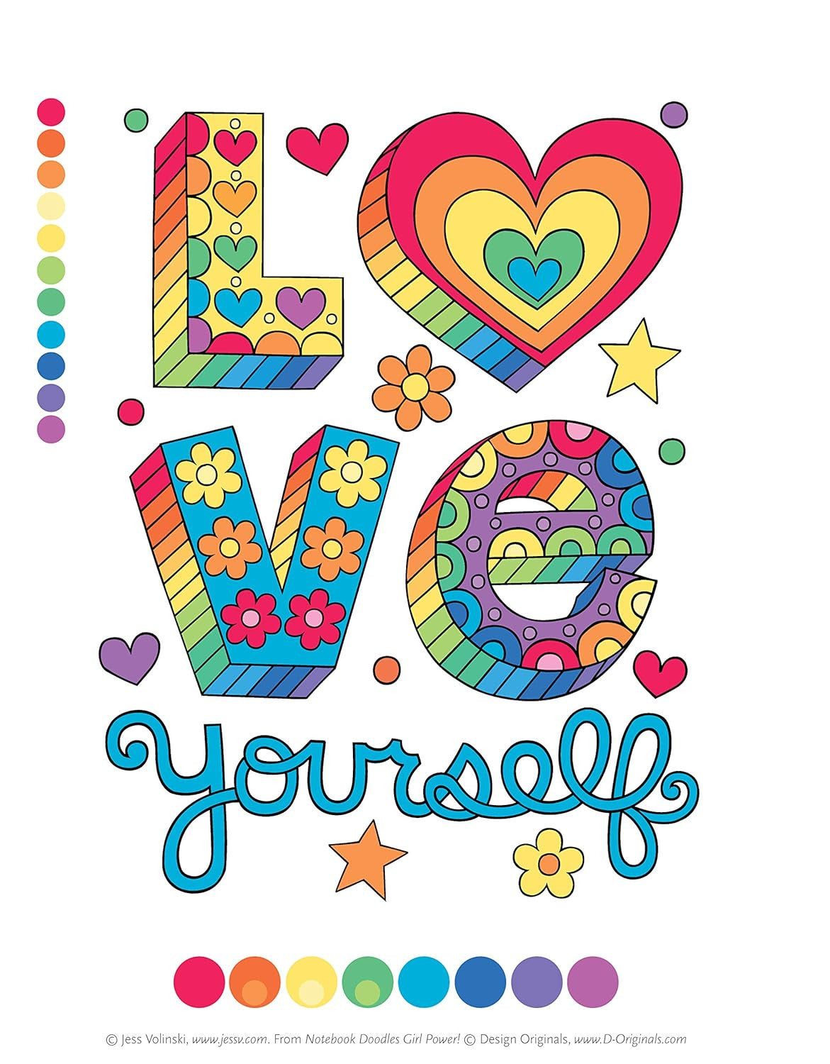 Notebook Doodles Girl Power! Coloring & Activity Book (Design Originals) 32 Insp