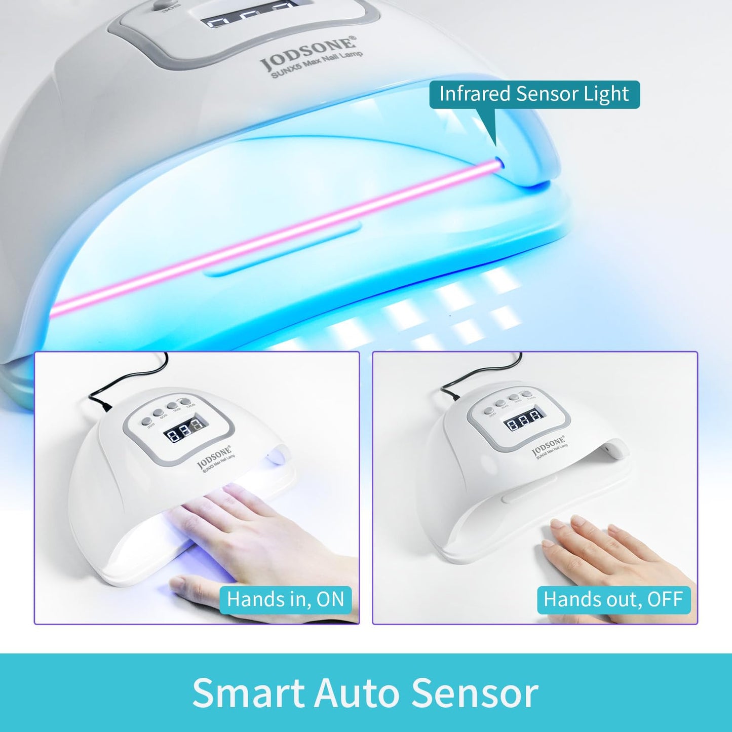 U V LED Nail Lamp, Nail Dryer for Gel Polish, Led Light with Automatic Sensor &