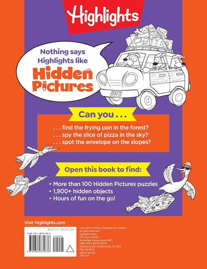 Travel Puzzles: Kids Travel Activity Book with over 100 Hidden Picture Puzzles,