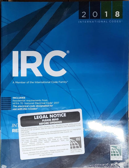 2018 International Residential Code for One- and Two-Family Dwellings (Internati