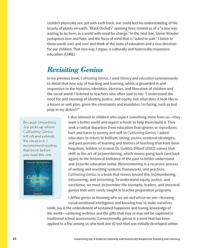 Unearthing Joy: a Guide to Culturally and Historically Responsive Curriculum and
