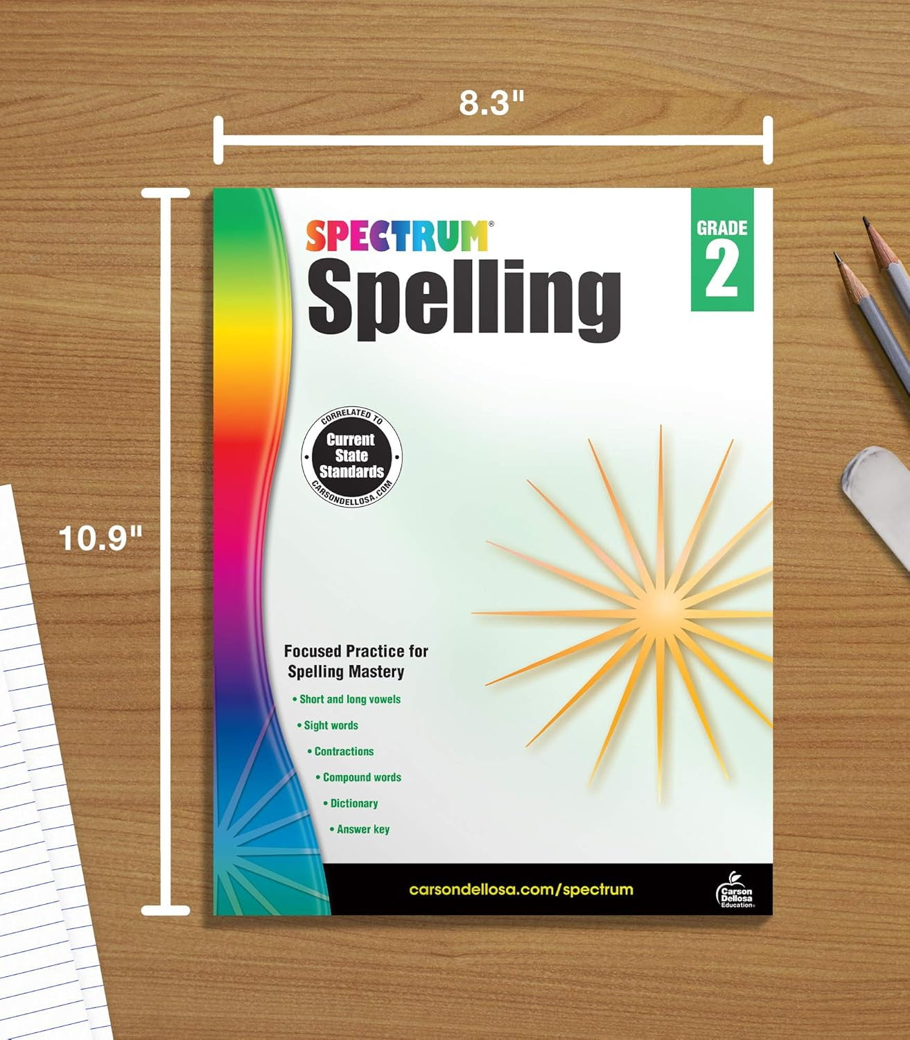 Spectrum Spelling Workbook Grade 2, Ages 7 to 8, 2Nd Grade Spelling Workbook, Ph