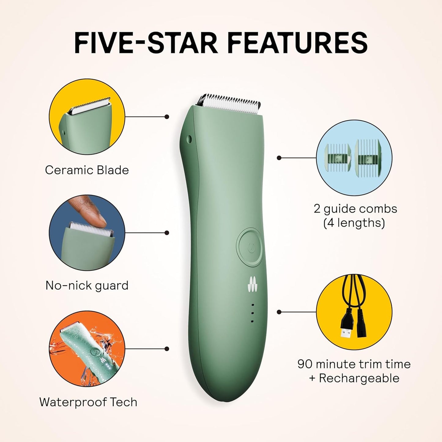 the Trimmer Original - Body Hair Trimmer for Men, Electric Shaver for Pubic Hair