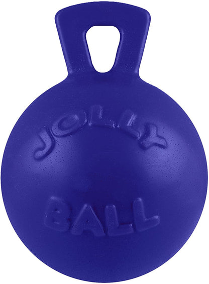 Tug-N-Toss Dog Toy Ball with Handle, 8 Inches/Large, Blue