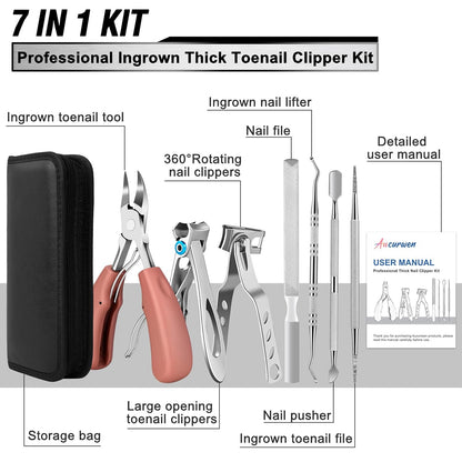 Toenail Clippers for Seniors Thick Toenails,  Heavy Duty Toe Nail Clippers Adult