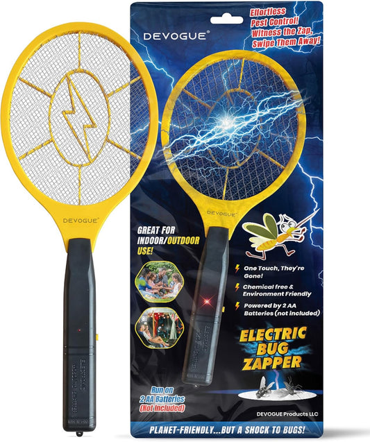 ® Electric Fly Swatter Bug Zapper Battery Operated Flies Killer Indoor & Outdoor