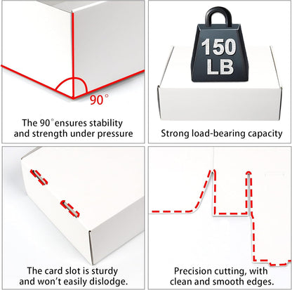 7X5X2 Inch White Shipping Boxes, 45-Pack Mailer Boxes for Small Business, Corrug