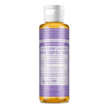 - Pure-Castile Liquid Soap (Lavender, 4 Ounce) - Made with Organic Oils, 18-In-1