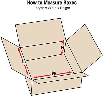12 X 10 X 5 Corrugated Cardboard Boxes, Flat 12"L X 10"W X 5"H, Pack of 25 | Shi
