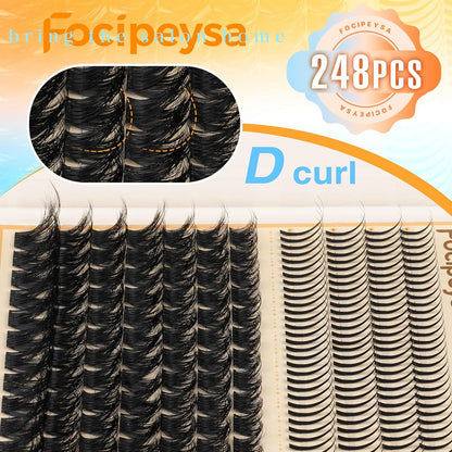 Volume Eyelash Clusters Kit with Spike Lash Cluster Bottom Individual Lash Exten
