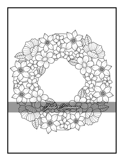 100 Flowers: an Adult Coloring Book with Bouquets, Wreaths, Swirls, Patterns, De