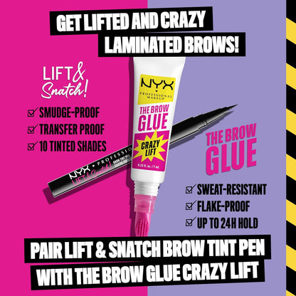 the Brow Glue Crazy Lift, Brow Lamination Gel with 16HR Strong Hold & Built-In S