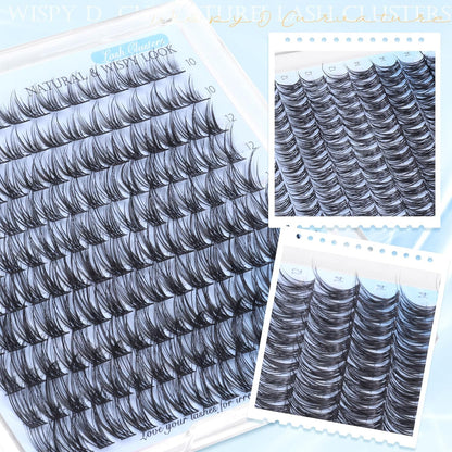 Natural Lash Clusters Wispy Eyelash Clusters 160 Pcs Individual Lashes D Curvatu