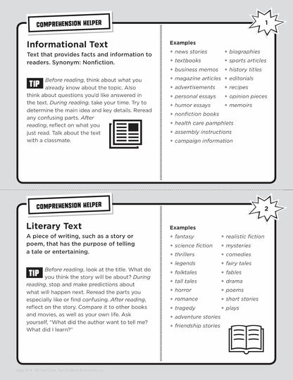 100 Task Cards: Text Evidence: Reproducible Mini-Passages with Key Questions to