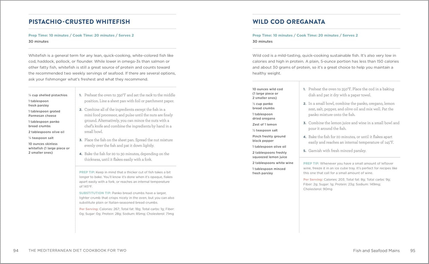 The Mediterranean Diet Cookbook for Two: 100 Perfectly Portioned Recipes for Hea