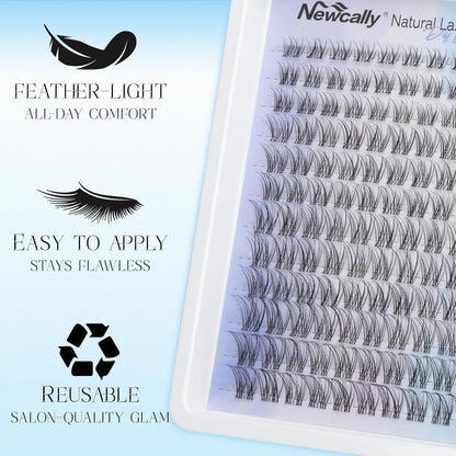 Natural Eyelash Clusters Lash Individuals DIY Lash Extension C-Curly Cluster Eye