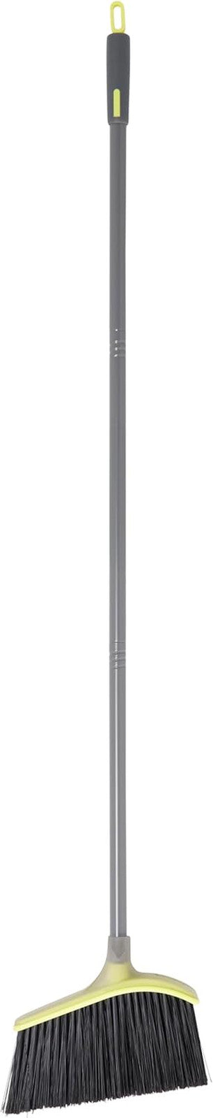 Wayclean Wide Angle Broom, Gray, Angled Head with Densely Packed Bristles, Perfe