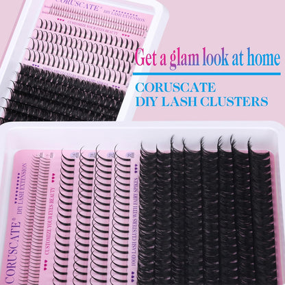 100D Lash Clusters with Bottom Lashes Spikes Eyelash Clusters Multi-Type Individ