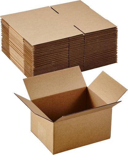 25 Packs Small Shipping Boxes 7X5X4 Inches, Kraft Corrugated Cardboard Boxes, fo