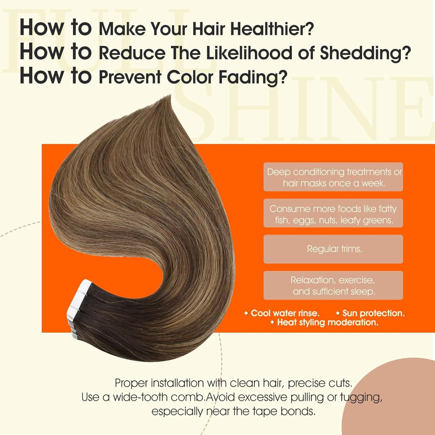 Tape in Hair Brown Human Hair Extensions Tape in 20 Pcs Rooted Tape in Hair Exte