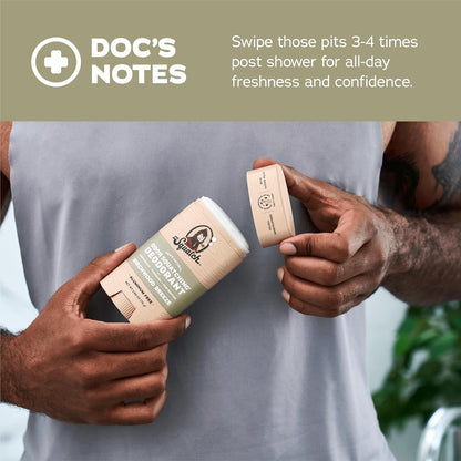 Natural Deodorant for Men - Odor-Squatching Aluminum Free - Birchwood Breeze (2.