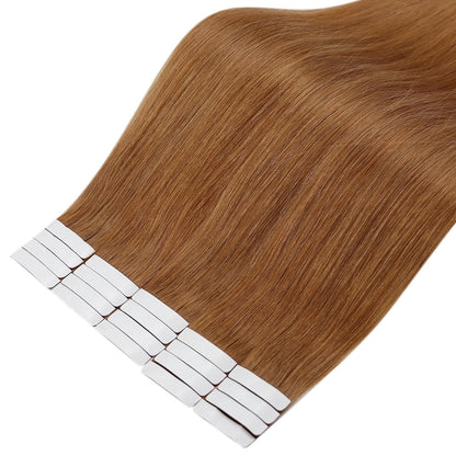 Tape Ins Human Hair Extensions Color 330 Auburn Hair Extensions Real Human Hair
