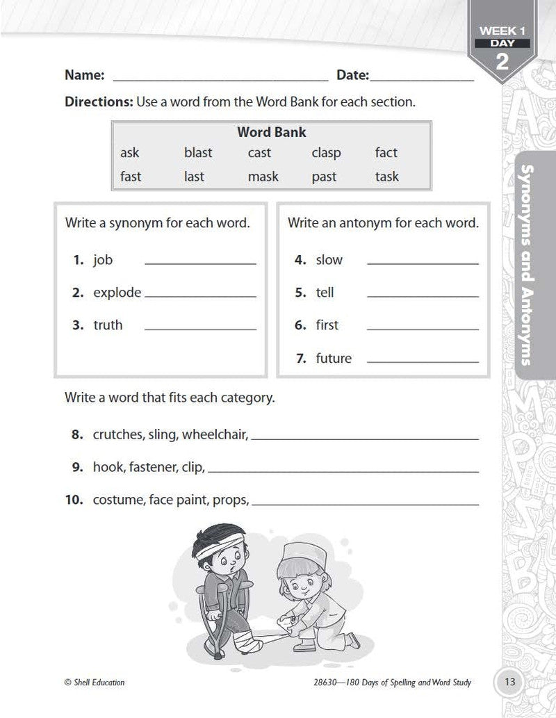 180 Days™: Reading, Vocabulary/Language for 2Nd Grade Practice Workbook for Clas