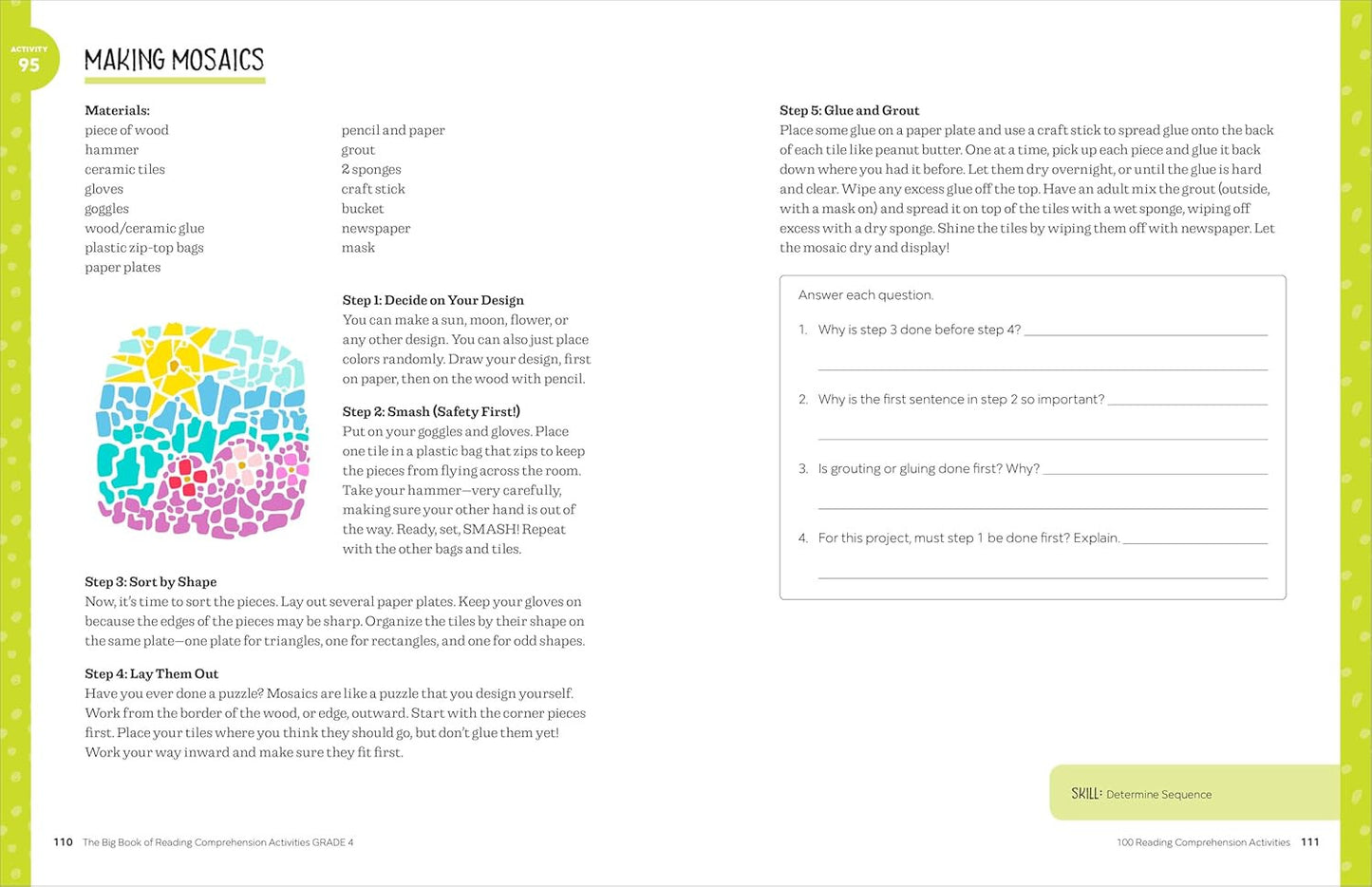 The Big Book of Reading Comprehension Activities, Grade 4: 100 Activities for Af