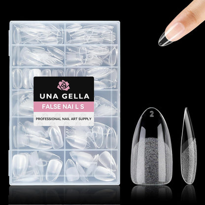 Almond Gel Nail Tips, 312Pcs Medium Almond Fake Nails Tips Shape Pre Etched Full