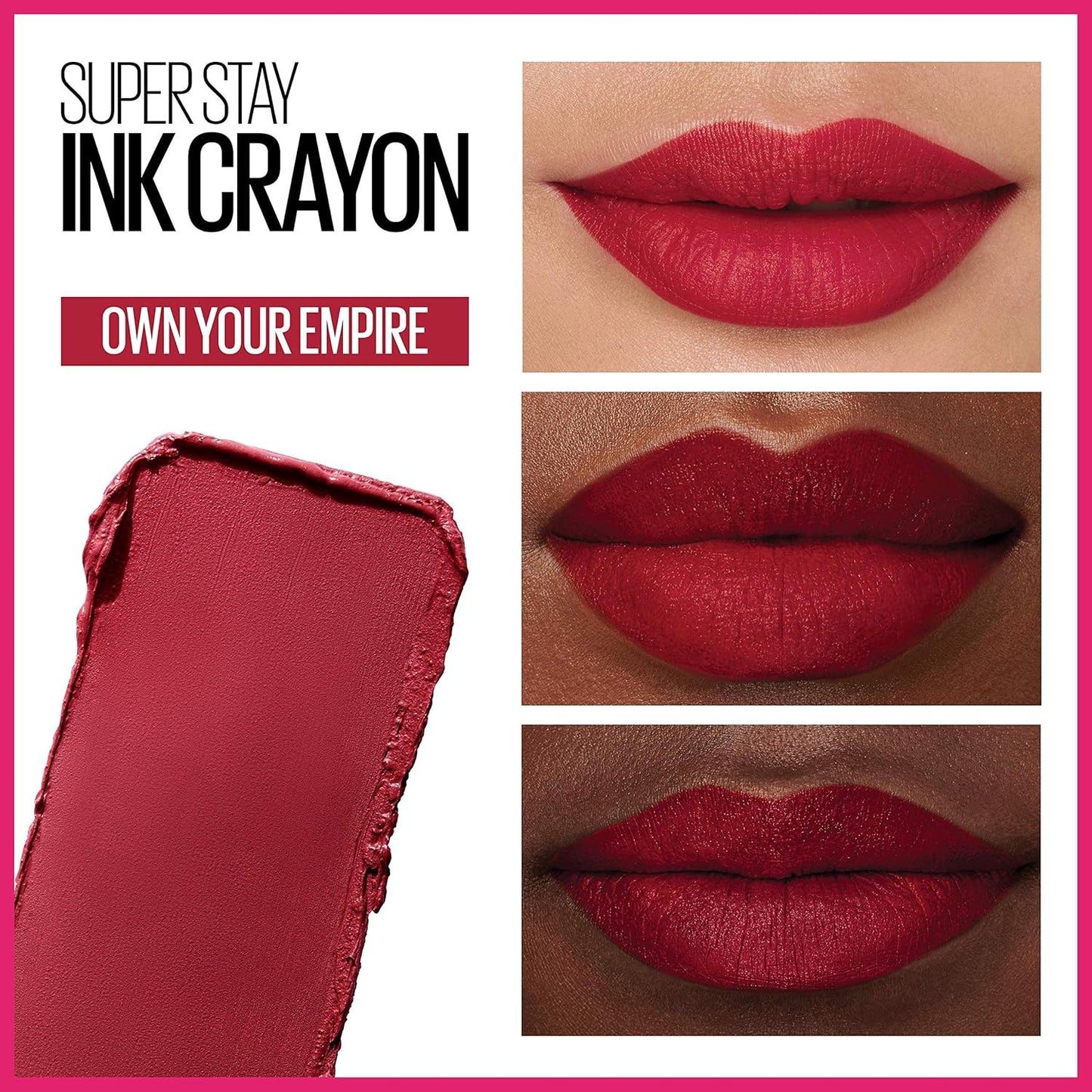 Super Stay Ink Crayon Lipstick Makeup, Precision Tip Matte Lip Crayon with Built