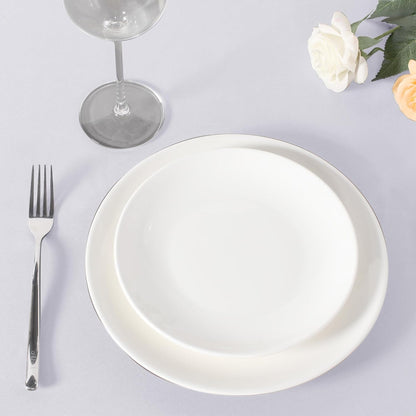 120 Inch round Tablecloth White, 8 Pack - Circle Polyester Fabric Table Cloth fo