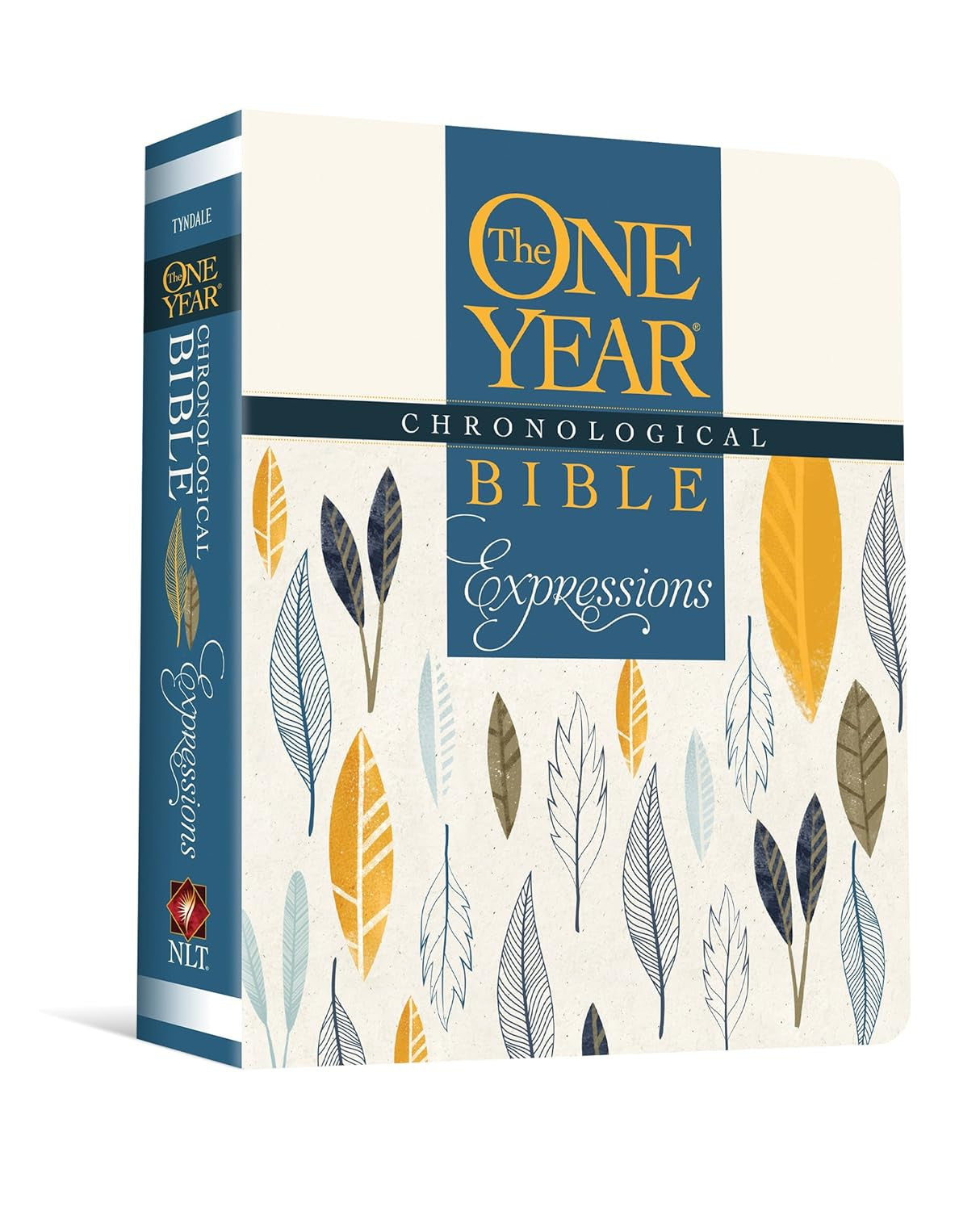 The One Year Chronological Bible Expressions NLT (Softcover, Cream)