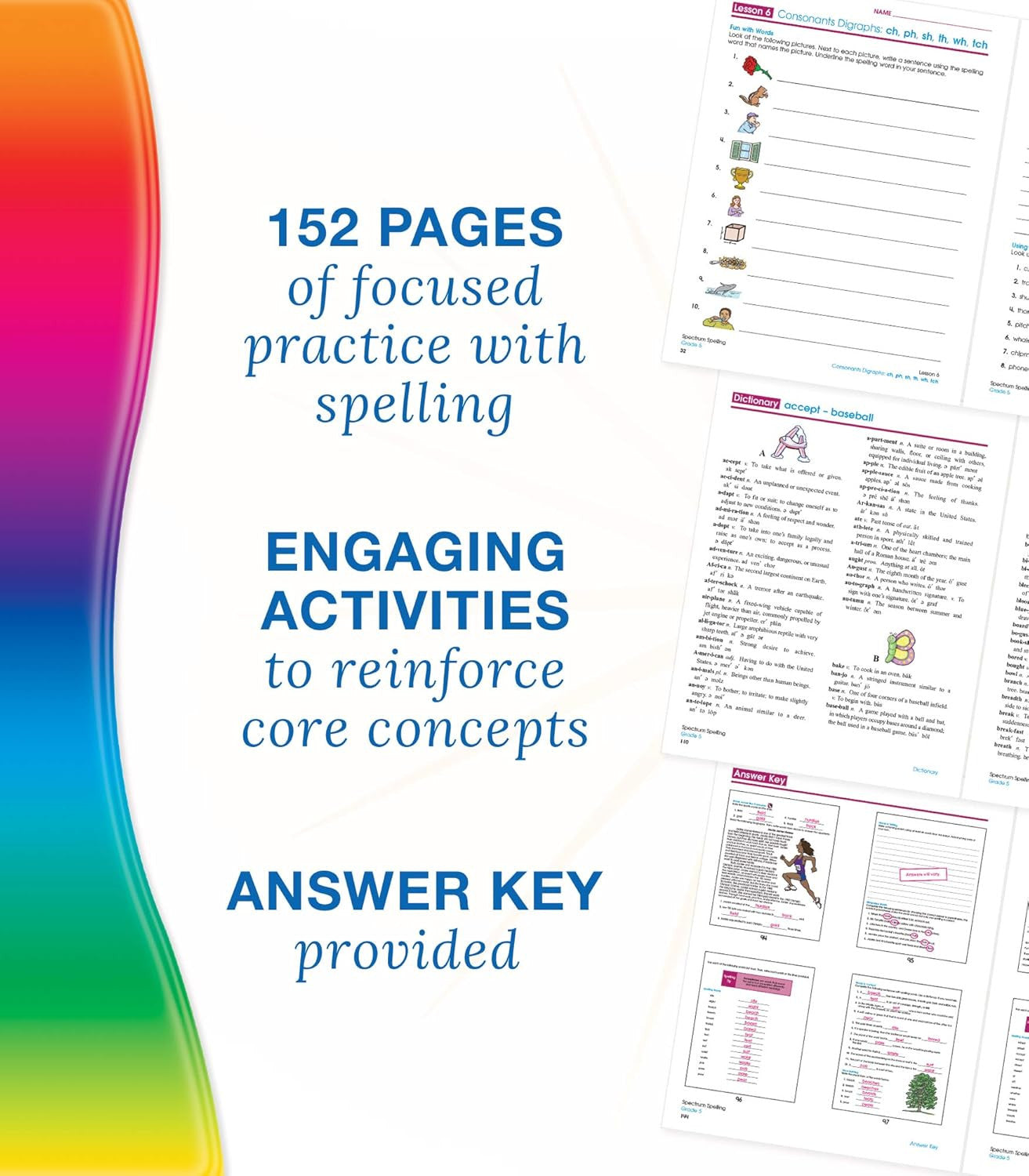 Spectrum Spelling Workbook Grade 5, Ages 10 to 11, 5Th Grade Spelling Workbooks,