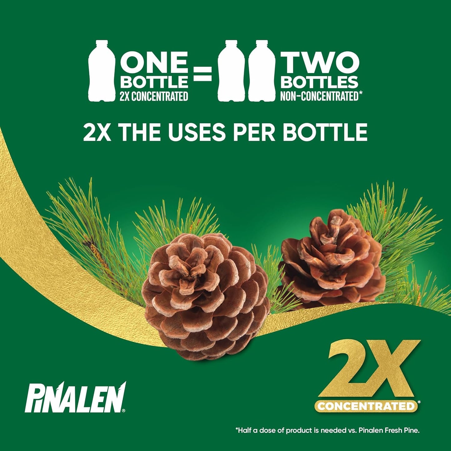 2X Max Aromas Concentrated Multipurpose Cleaner - Fresh Pine Scent - 108 Fl Oz -