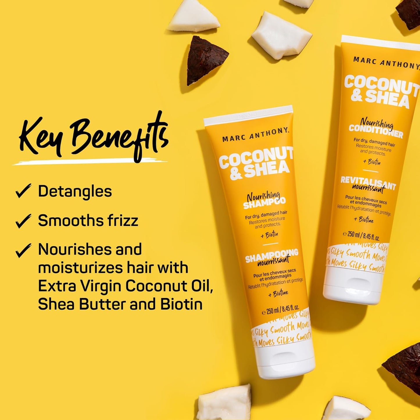 Volumizing Shampoo and Conditioner Set with Coconut Oil & Shea Butter - Nourishi