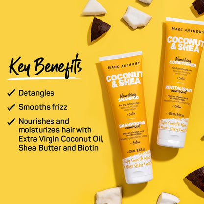 Volumizing Shampoo and Conditioner Set with Coconut Oil & Shea Butter - Nourishi