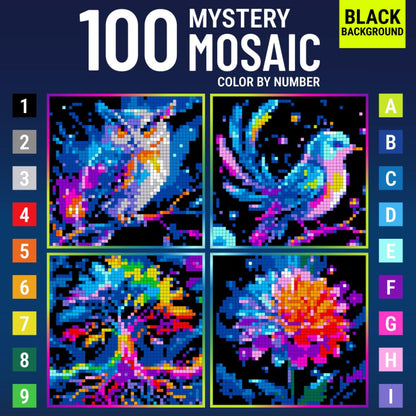 Mystery Mosaic Color by Number for Adults Colorful Quest: a Fun and Creative Col