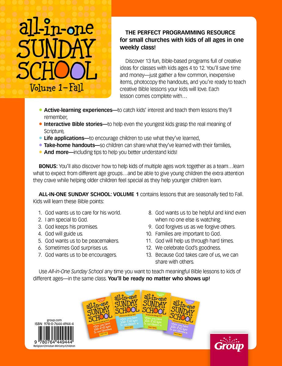 All-In-One Sunday School for Ages 4-12 (Volume 1): When You Have Kids of All Age