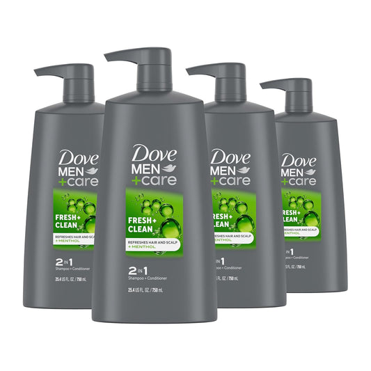 2-In-1 Shampoo and Conditioner Fresh and Clean 4 Count Nourishes and Invigorates