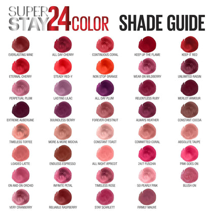 Super Stay 24, 2-Step Liquid Lipstick Makeup, Long Lasting Highly Pigmented Colo